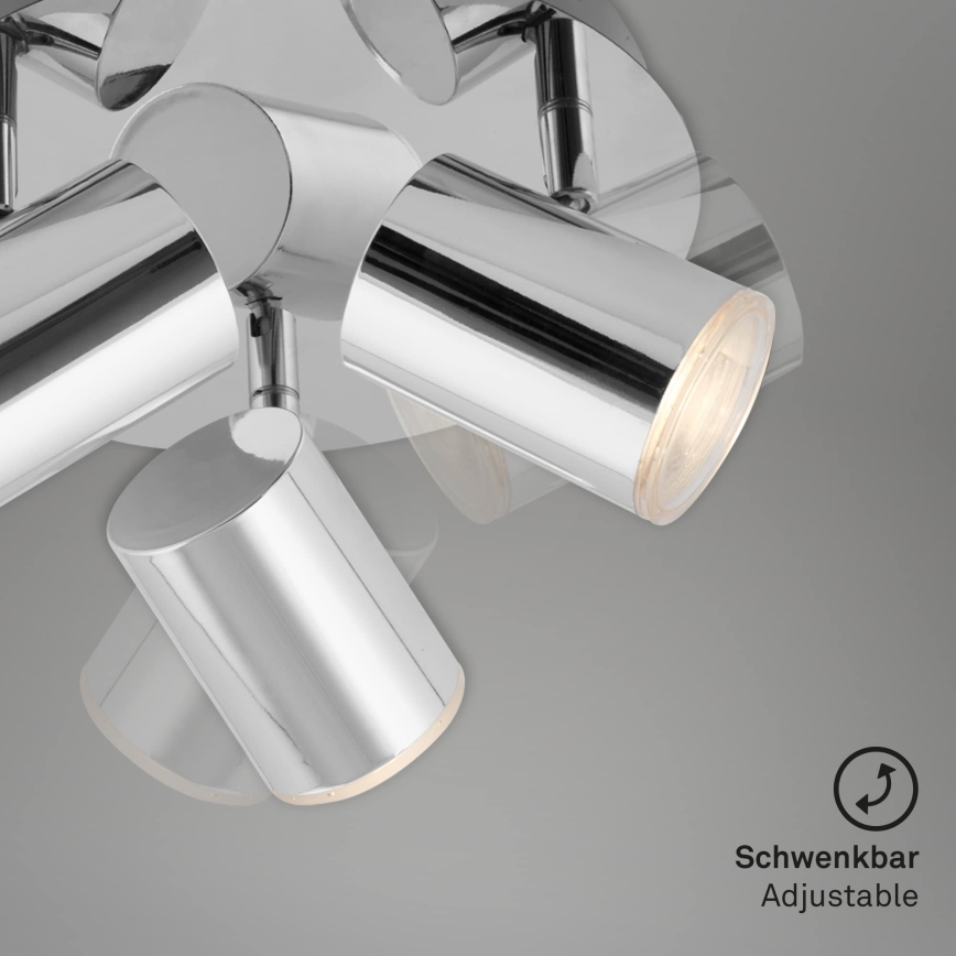 Briloner 2731-038 - Deckenstrahler CUP 3xGU10/5W/230V glänzender Chrom