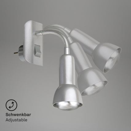 Briloner 2739-014P - LED-Steckdosenleuchte 1xE14/25W/230V