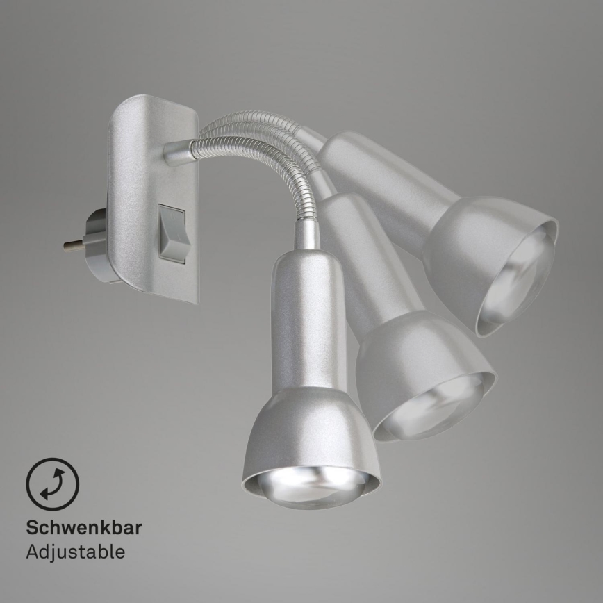 Briloner 2739-014P - LED-Steckdosenleuchte 1xE14/25W/230V