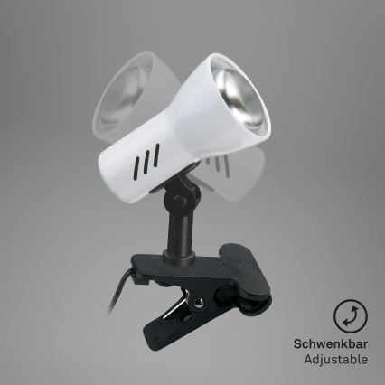 Briloner 2794/016P - Klemmleuchte 1xE14/40W/230V schwarz/weiß