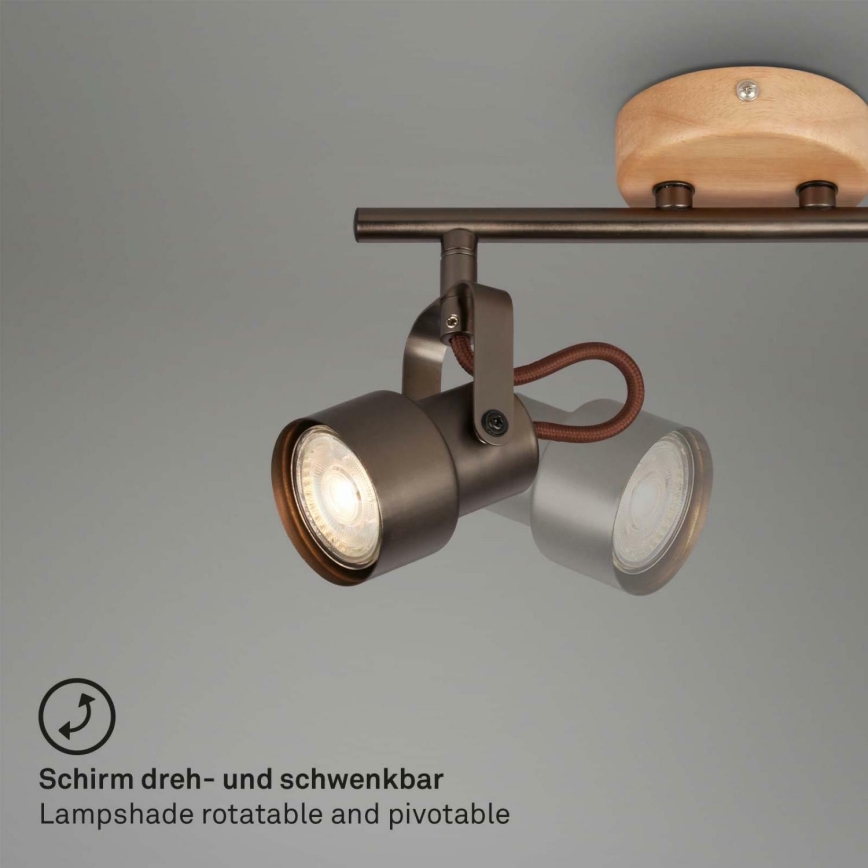 Briloner 2872-045 - LED-Strahler TAHUN 4xGU10/5W/230V 3000K braun