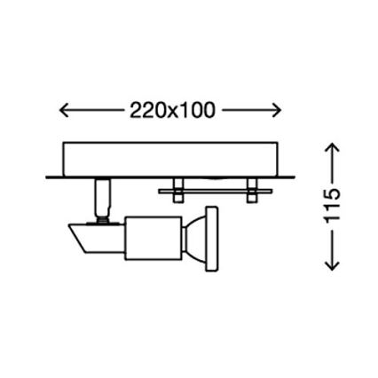 Briloner 2879-022 - LED Deckenleuchte COMBINATA 1xGU10/3W + LED/5W/230V