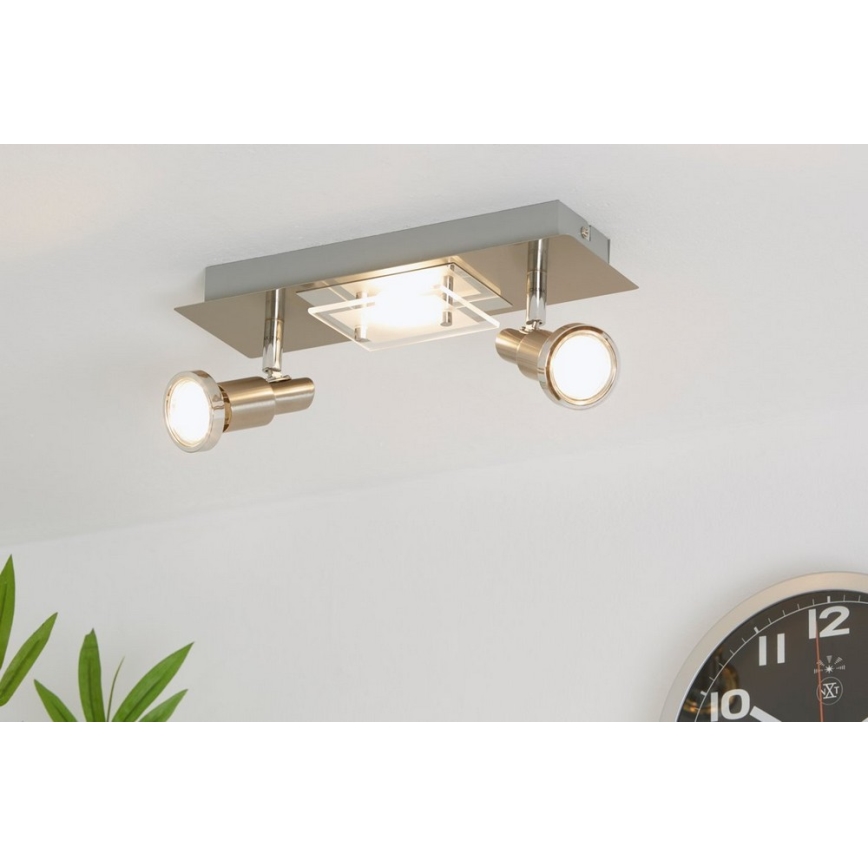 Briloner 2879-032 - LED Deckenleuchte COMBINATA 2xGU10/3W + LED/5W/230V