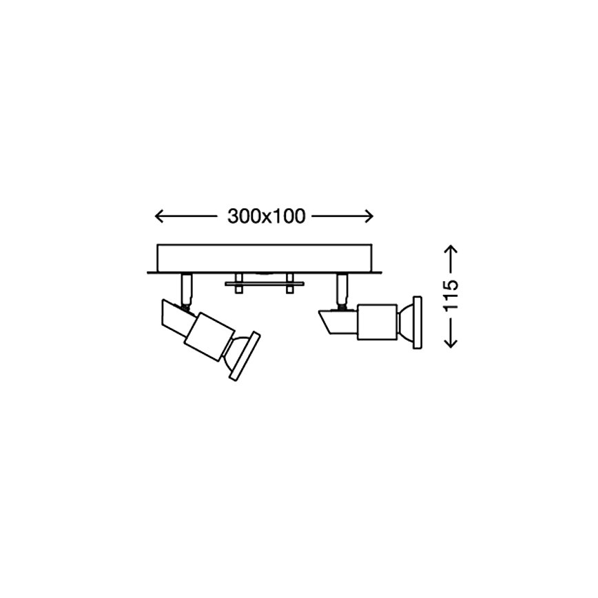 Briloner 2879-032 - LED Deckenleuchte COMBINATA 2xGU10/3W + LED/5W/230V
