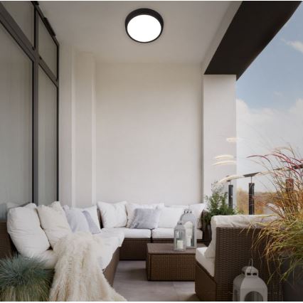 Briloner 3018-015 - Outdoor-LED-Deckenleuchte HAGEN LED/24W/230V IP44 schwarz