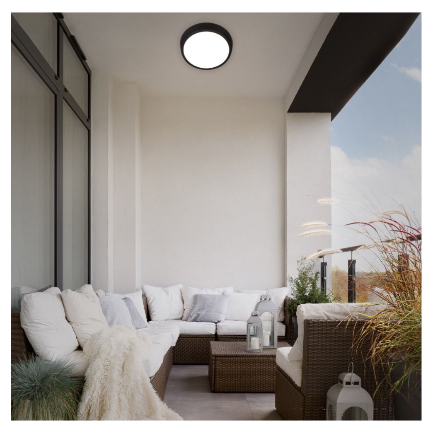 Briloner 3018-015 - Outdoor-LED-Deckenleuchte HAGEN LED/24W/230V IP44 schwarz