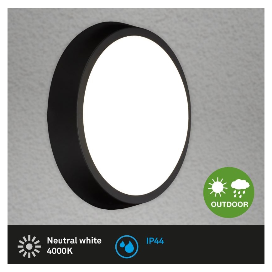 Briloner 3018-015 - Outdoor-LED-Deckenleuchte HAGEN LED/24W/230V IP44 schwarz