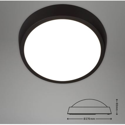 Briloner 3018-015 - Outdoor-LED-Deckenleuchte HAGEN LED/24W/230V IP44 schwarz
