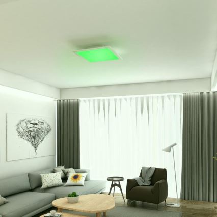 Briloner 3031-016 - Dimmbare LED-RGBW-Deckenleuchte PIATTO LED/18W/230V 2700-6000K + Fernbedienung