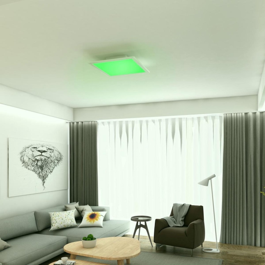 Briloner 3031-016 - Dimmbare LED-RGBW-Deckenleuchte PIATTO LED/18W/230V 2700-6000K + Fernbedienung