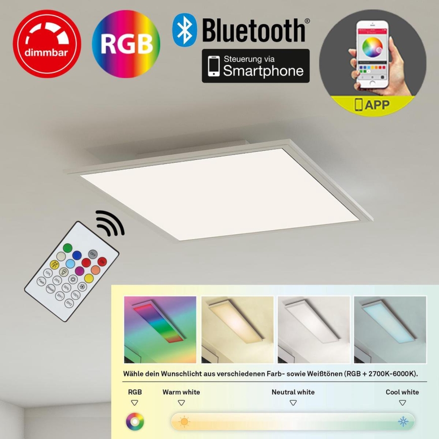 Briloner 3031-016 - Dimmbare LED-RGBW-Deckenleuchte PIATTO LED/18W/230V 2700-6000K + Fernbedienung
