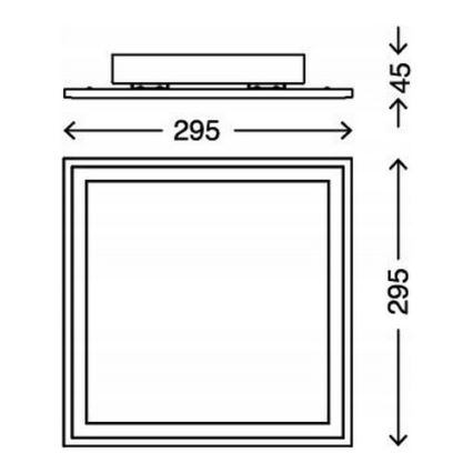 Briloner 3031-016 - Dimmbare LED-RGBW-Deckenleuchte PIATTO LED/18W/230V 2700-6000K + Fernbedienung