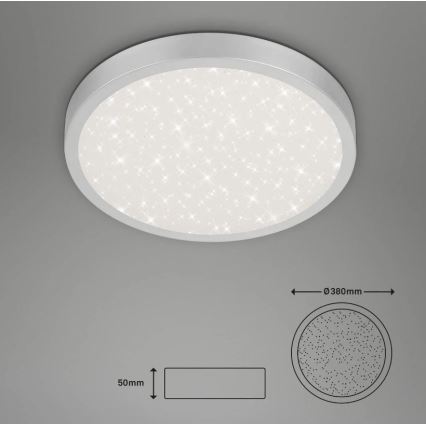 Briloner 3071-014 - LED-Deckenleuchte RUNA LED/24W/230V silbern