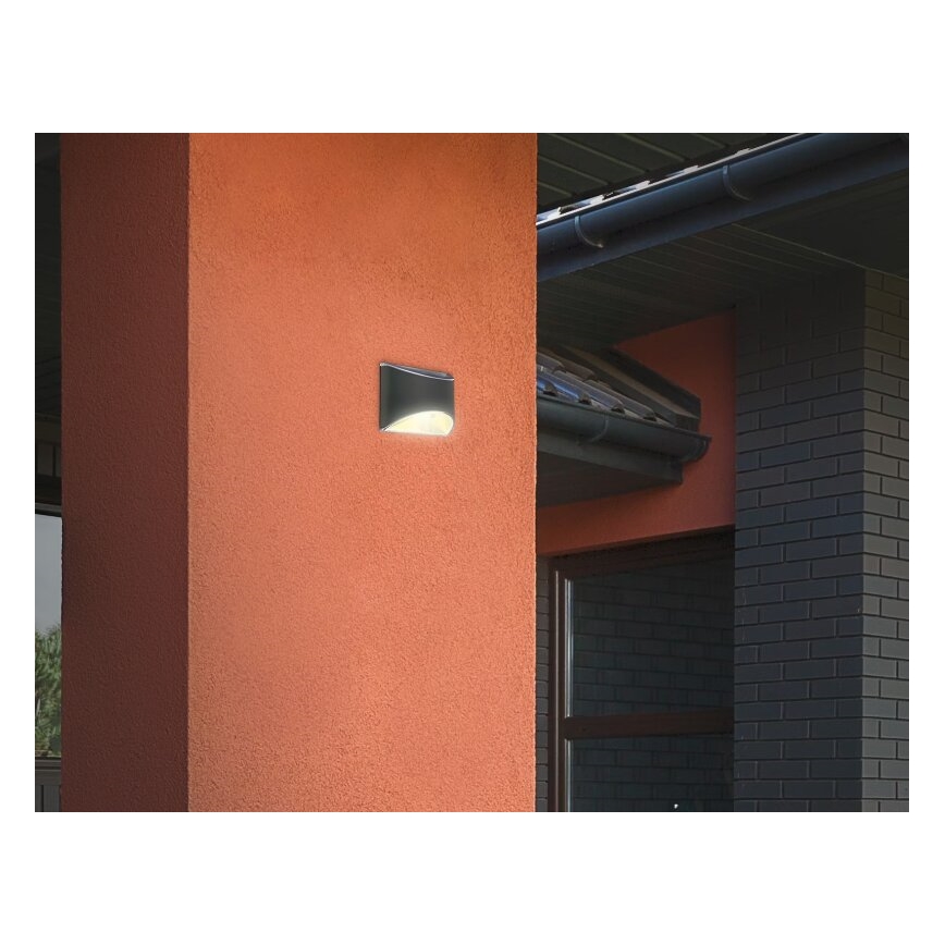 Briloner 3133015 - LED Solar Wandleuchte LED/2W/3,7V IP44 3000K 300 mAh