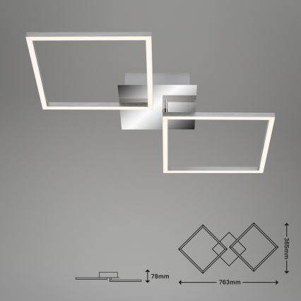 Briloner 3182-018 - Dimmbare LED-Deckenleuchte FRAME 2xLED/15,5W/230V