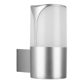 Briloner 320304TF - Außenwandleuchte 1xE27/12W/230V IP44 silber