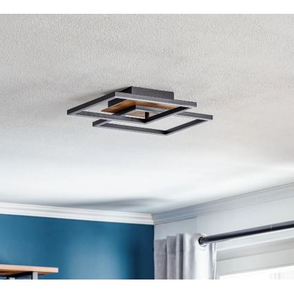 Briloner 3210-014 - Dimmbare LED-Deckenleuchte FRAME 2xLED/11W/230V braun