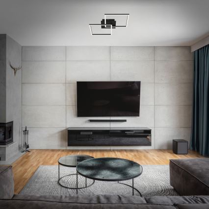 Briloner 3210-015 - LED dimmbare Deckenleuchte FRAME 2xLED/11W/230V schwarz