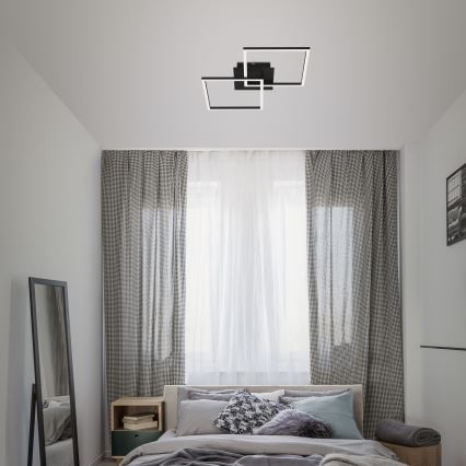 Briloner 3210-015 - LED dimmbare Deckenleuchte FRAME 2xLED/11W/230V schwarz
