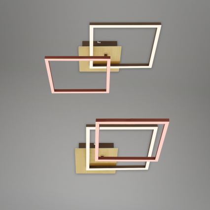 Briloner 3210-017 - LED dimmbare Deckenleuchte FRAME 2xLED/11W/230V in Gold