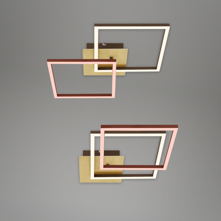 Briloner 3210-017 - LED dimmbare Deckenleuchte FRAME 2xLED/11W/230V in Gold