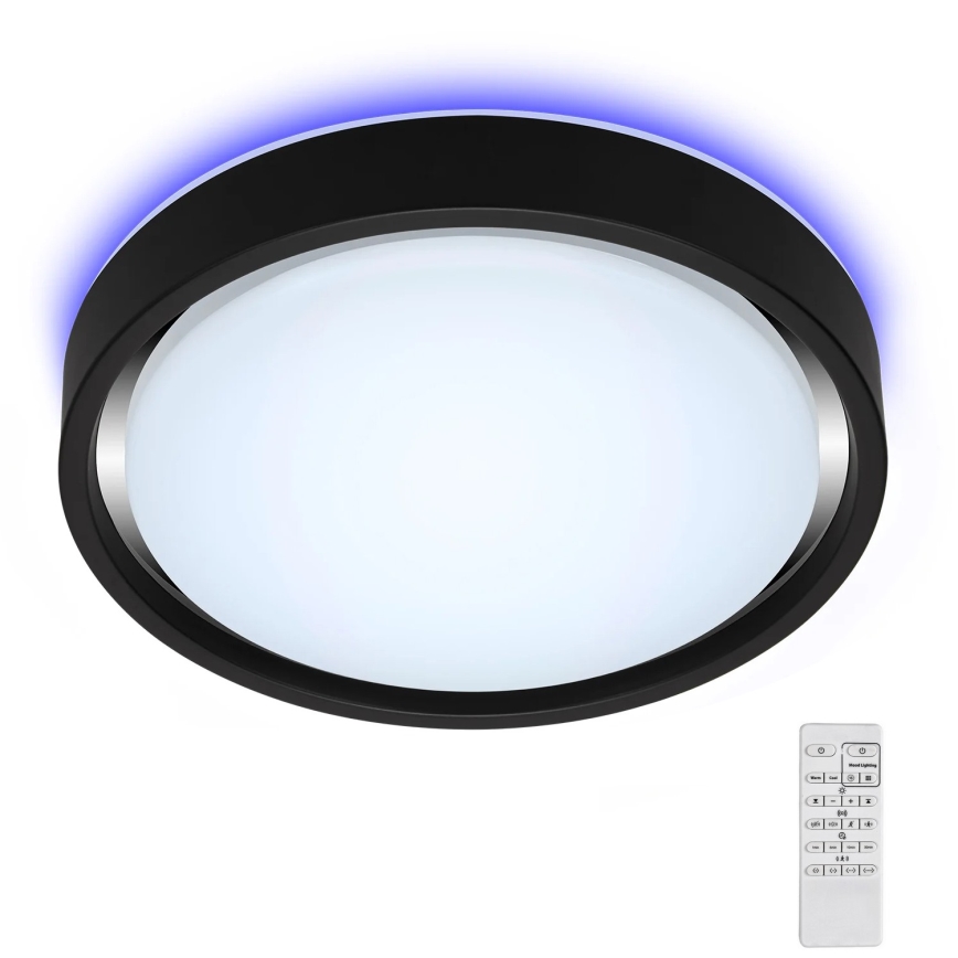 Briloner 3227-015 - LED RGB dimmbare Deckenleuchte mit Sensor TALENA LED/24W/230V schwarz + Fernbedienung