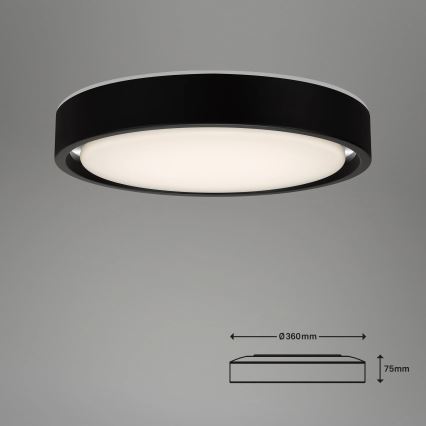 Briloner 3227-015 - LED RGB dimmbare Deckenleuchte mit Sensor TALENA LED/24W/230V schwarz + Fernbedienung