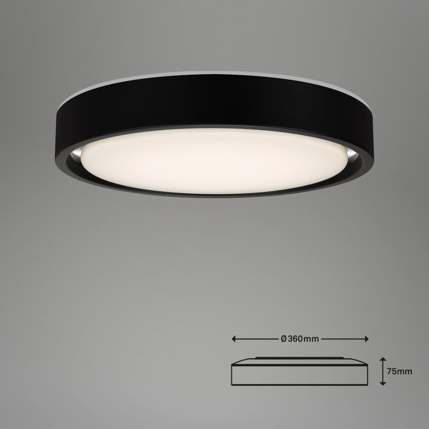 Briloner 3227-015 - LED RGB dimmbare Deckenleuchte mit Sensor TALENA LED/24W/230V schwarz + Fernbedienung