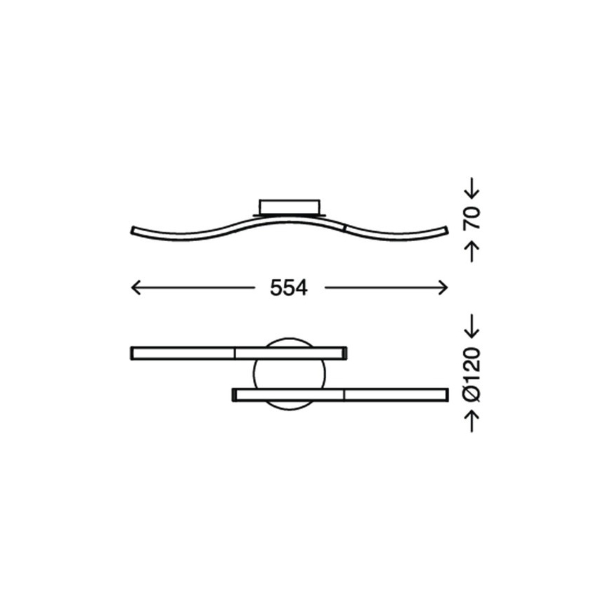 Briloner 3258-029 - LED-Deckenleuchte GO 2xLED/6W/230V