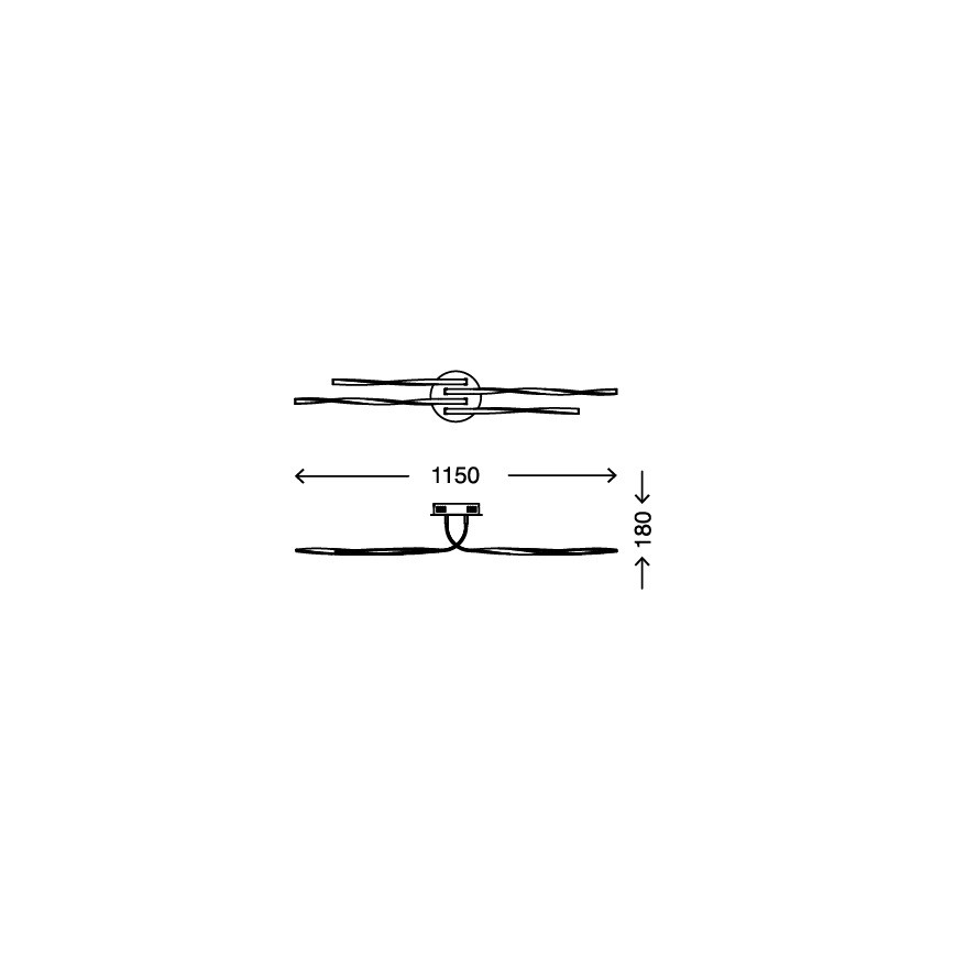 Briloner 3340-042 - LED dimmbare Deckenbeleuchtung TWIN 4xLED/7,5W/230V