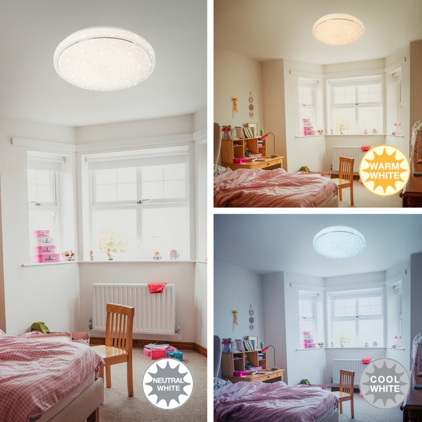 Briloner 3374-216 - LED-Deckenleuchte STARRY SKY LED/23W/230V d 38 cm 3000/4000/6500K