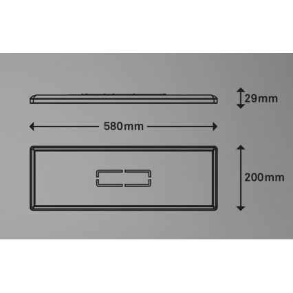 Briloner 3394-014 - LED-Deckenleuchte FREE LED/22W/230V 58x20 cm