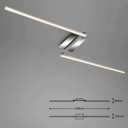 Briloner 3500-018 - LED-Aufbauleuchte STAFF 2xLED/6W/230V