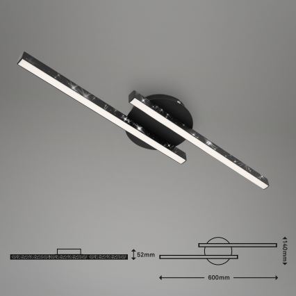 Briloner 3517-025 - LED-Aufbauleuchte REY 2xLED/6W/230V schwarz