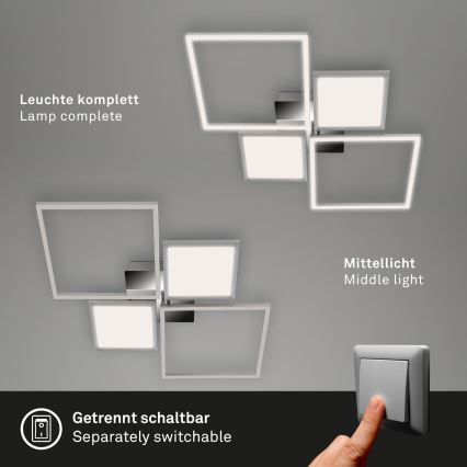 Briloner 3530-018 - Dimmbare LED-Aufbauleuchte FRAME LED/40W/230V 3000-6500K + Fernbedienung