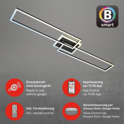 Briloner 3538-015 - Dimmbare LED-Hängeleuchte FRAME 2xLED/20W/230V 2700-6500K Wi-Fi Tuya + Fernbedienung