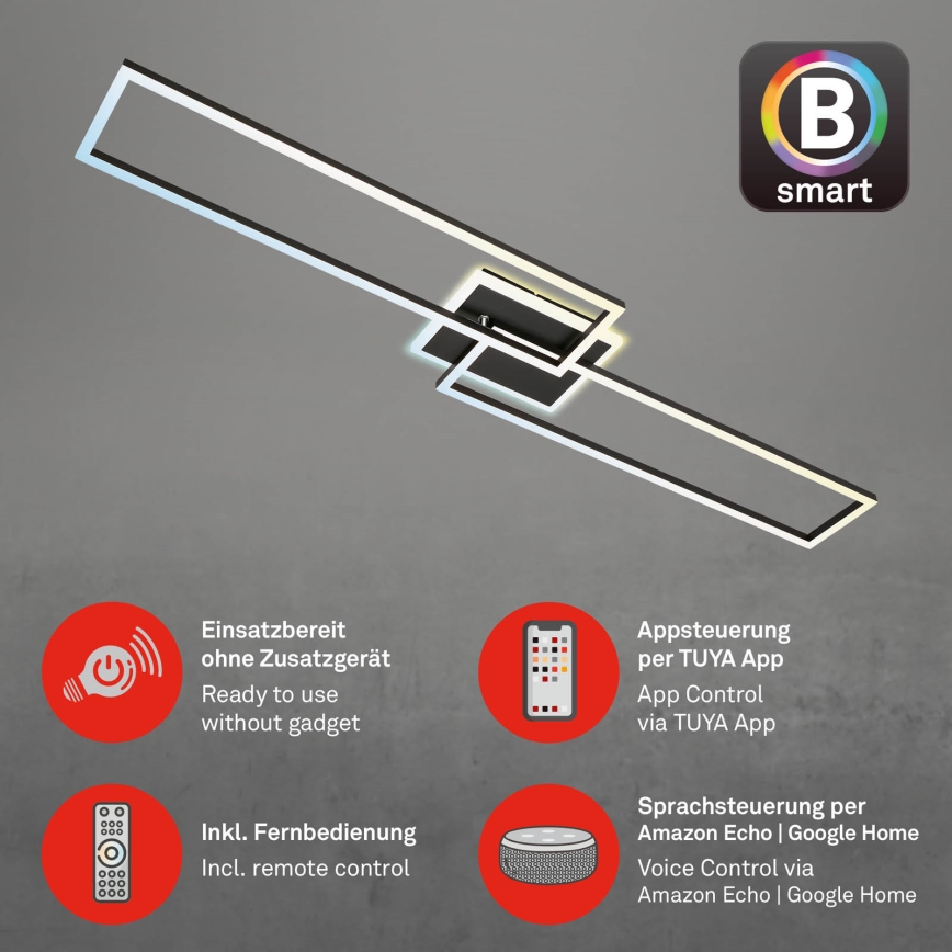 Briloner 3538-015 - Dimmbare LED-Hängeleuchte FRAME 2xLED/20W/230V 2700-6500K Wi-Fi Tuya + Fernbedienung
