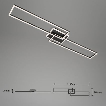 Briloner 3538-015 - Dimmbare LED-Hängeleuchte FRAME 2xLED/20W/230V 2700-6500K Wi-Fi Tuya + Fernbedienung
