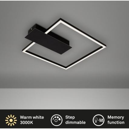 Briloner 3544-015 - Dimmbare LED-Deckenleuchte NICO LED/12W/230V schwarz