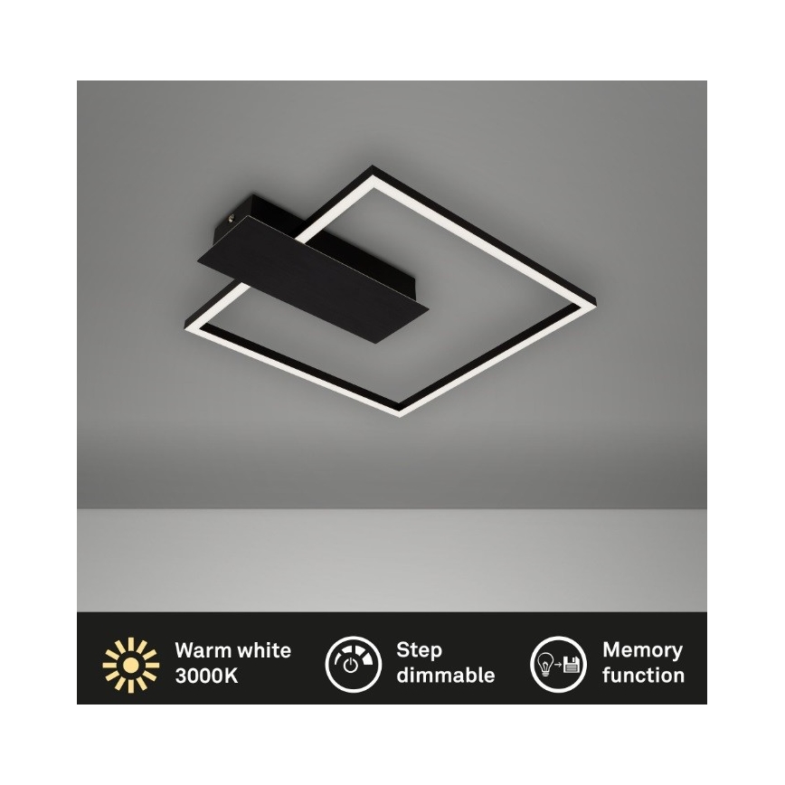 Briloner 3544-015 - Dimmbare LED-Deckenleuchte NICO LED/12W/230V schwarz