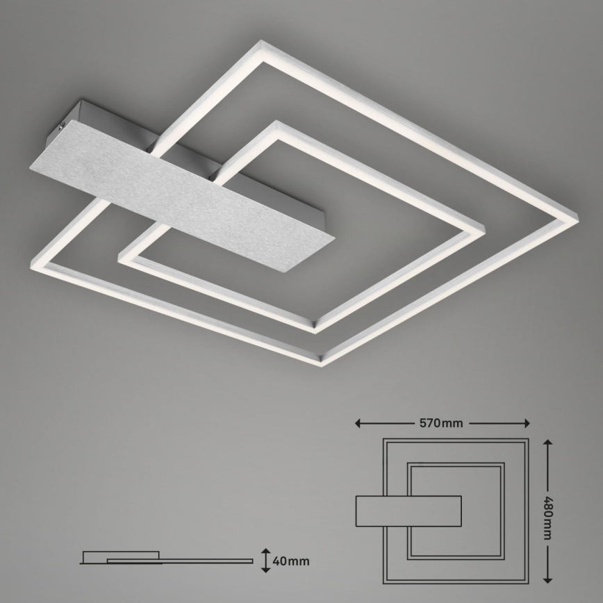 Briloner 3545-018 - Dimmbare LED-Deckenleuchte NICO LED/25W/230V matt Chrom