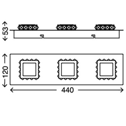 Briloner 3549-038 - LED Deckenleuchte NOBLE 3xLED/5W/230V