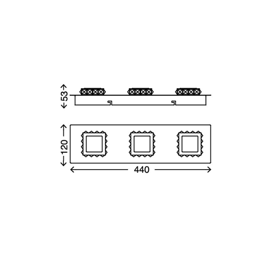 Briloner 3549-038 - LED Deckenleuchte NOBLE 3xLED/5W/230V