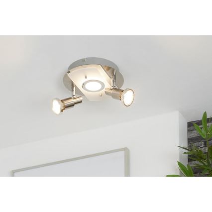 Briloner 3595-032 - LED Einbauleuchte RIPOSO 1xLED/5W/230V + 2xGU10/3W