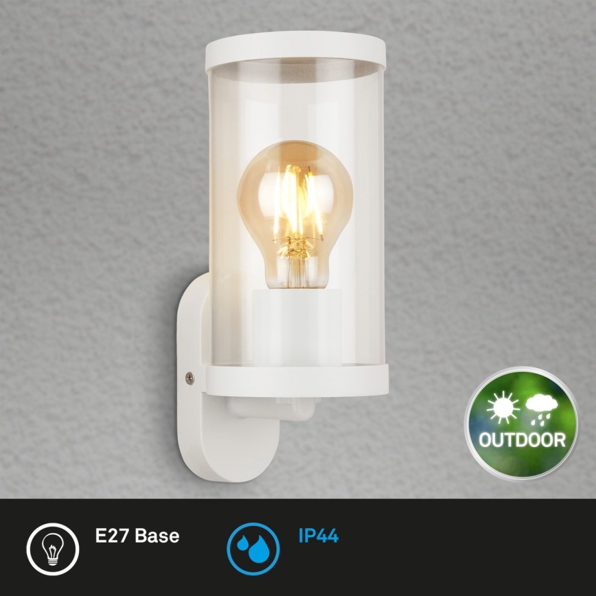 Briloner 3600-016 - Outdoor-Wandleuchte KAIRO 1xE27/12W/230V IP44 weiß
