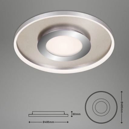 Briloner 3640-012 - LED dimmbare Deckenleuchte LED/25W/230V 2700-6500K + Fernbedienung