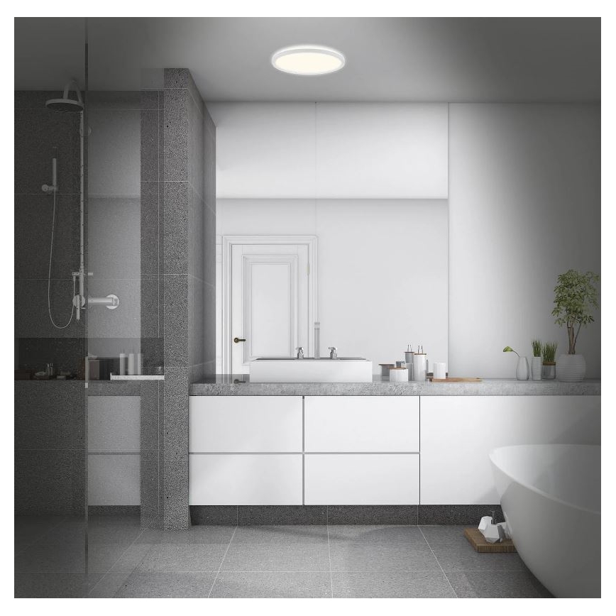 Briloner 3642-416 - LED-Deckenleuchte für das Badezimmer SLIM LED/19W/230V IP44 weiß