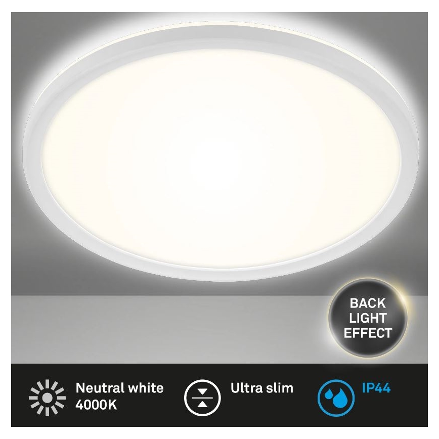 Briloner 3642-416 - LED-Deckenleuchte für das Badezimmer SLIM LED/19W/230V IP44 weiß
