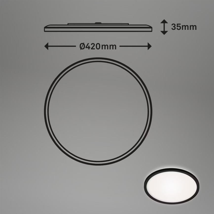 Briloner 3643-415 - LED-Deckenleuchte für Badezimmer LED/22W/230V IP44 4000K