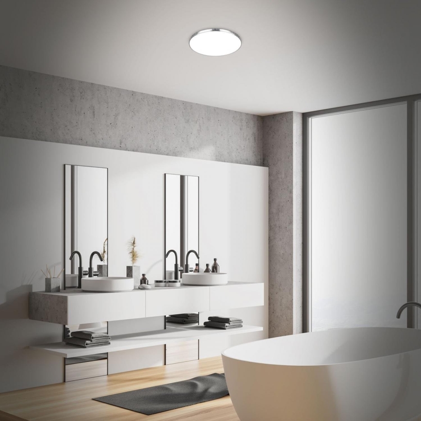 Briloner 3679-018 - LED RGB Dimmbare Deckenleuchte für Badezimmer MAGA LED/18,5W/230V 3000-6500K d 35,5 cm + Fernbedienung